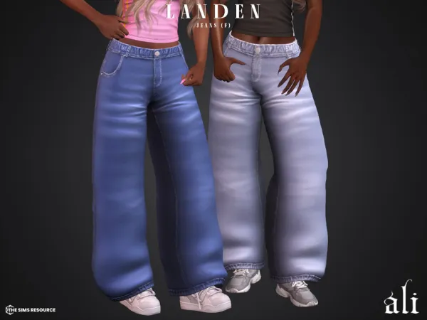 Mix LANDEN jeans (f) by ali1 - The Sims 4 Custom Content