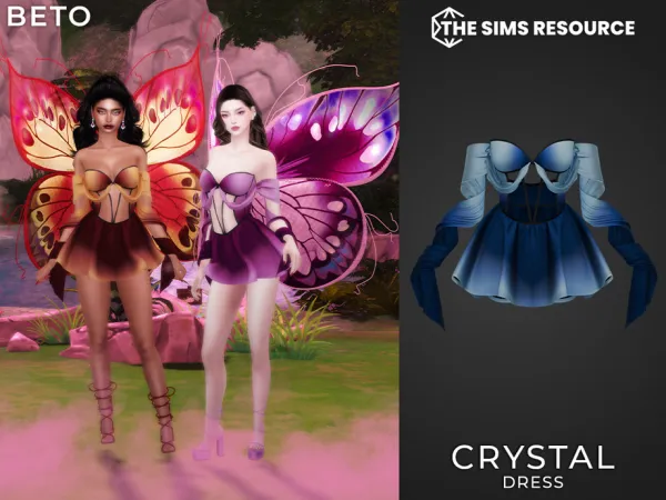 Alpha Crystal (Dress) by thesimsresource - The Sims 4 Custom Content