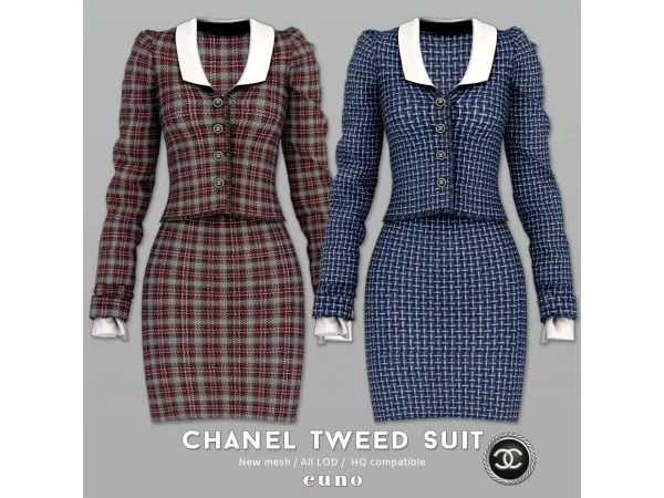Alpha Tweed Suit - The Sims 4 Custom Content