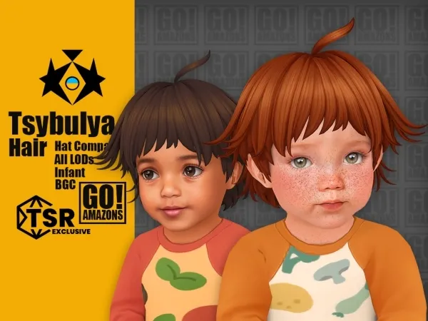 Maxis Match Tsybulya Hair - The Sims 4 Custom Content