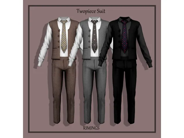 Alpha [RIMINGS] Twopiece Suit by RIMINGS - The Sims 4 Custom Content