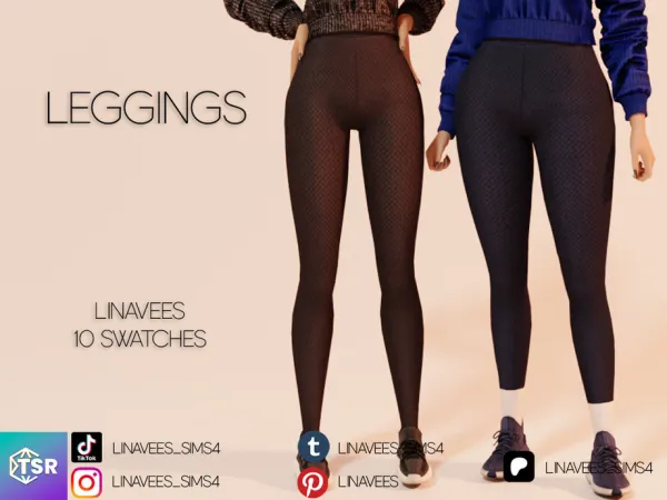 Alpha DEMI LEGGINGS by linavees - The Sims 4 Custom Content