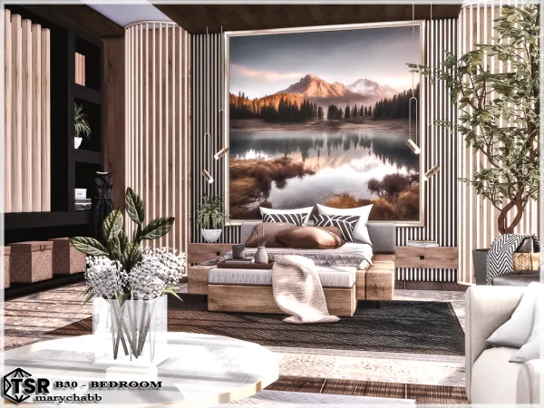 Mix B30 Bedroom - The Sims 4 Custom Content
