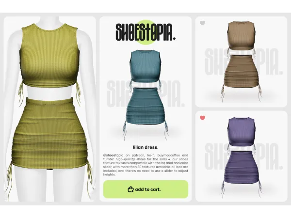 Alpha lilian dress - The Sims 4 Custom Content