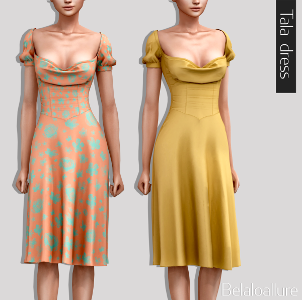 Alpha Dress_Tala by simsfinds - The Sims 4 Custom Content
