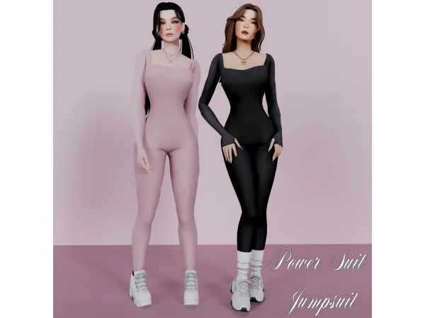 Maxis Match Fit and Fierce Jumpsuit by Plumbique - The Sims 4 Custom Content