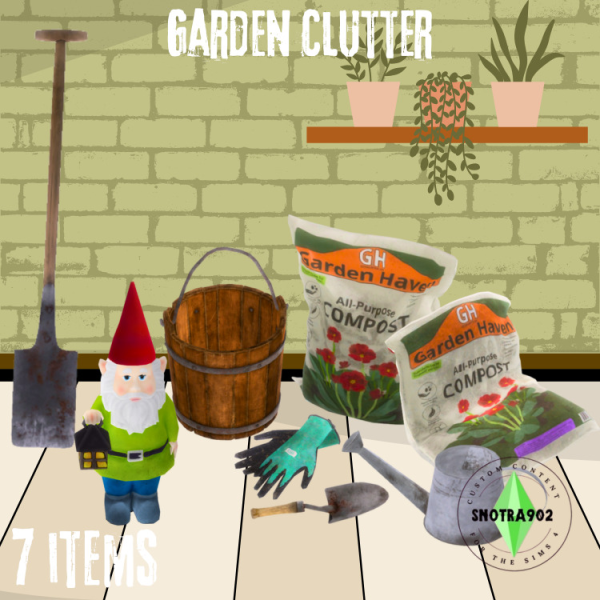 Mix Garden Clutter by simsfinds - The Sims 4 Custom Content