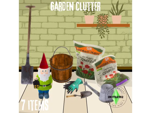 Mix Garden Clutter by Snotra902 - The Sims 4 Custom Content