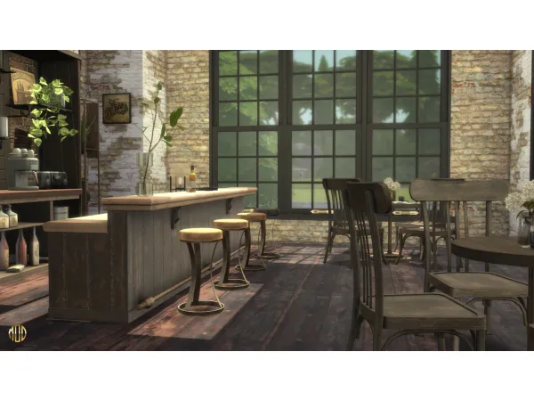 Alpha THE DRINK WOODEN FLOOR by Philo - The Sims 4 Custom Content