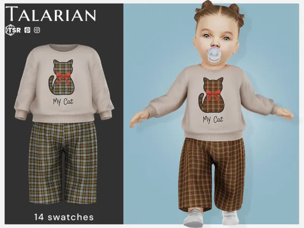 Alpha Nevaeh Outfit (Infant) by talarian - The Sims 4 Custom Content