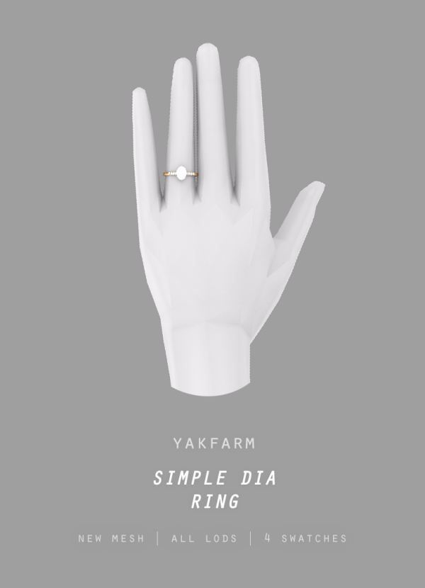 Mix Simple Diamond Ring by simsfinds - The Sims 4 Custom Content