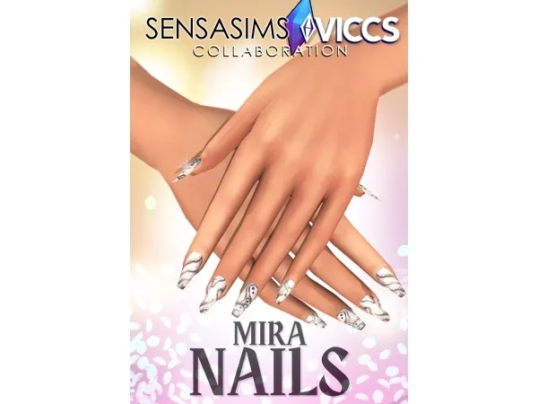 Alpha VICCS X SENSASIMS_ DEMON HUNTERS KPOP MIRA NAILS (TEEN ELDER) - The Sims 4 Custom Content