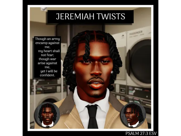 Alpha JEREMIAH TWISTS by khadijah551 - The Sims 4 Custom Content