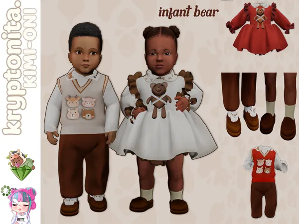 Mix Infant Bear - The Sims 4 Custom Content