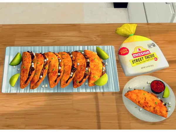 Alpha Beef Birria Tacos Custom Recipe by Insimniacreations - The Sims 4 Custom Content