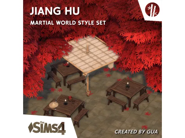 Maxis Match JIANG HU set part 1 by gua_cc - The Sims 4 Custom Content