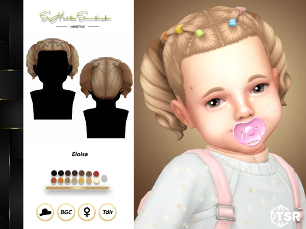 Maxis Match Eloisa Hairstyle by sehablasimlish - The Sims 4 Custom Content