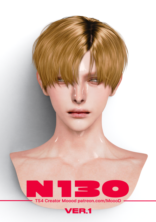 Alpha [SIMS4TS4] MoooD Hair N130 VER1 by simsfinds - The Sims 4 Custom Content