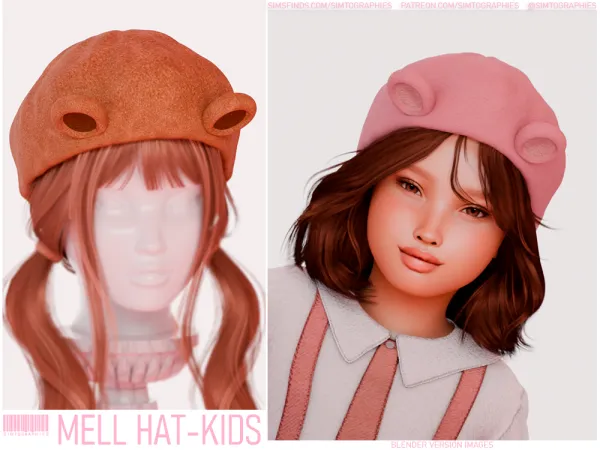 Alpha Mell Hat (KIDS) - The Sims 4 Custom Content
