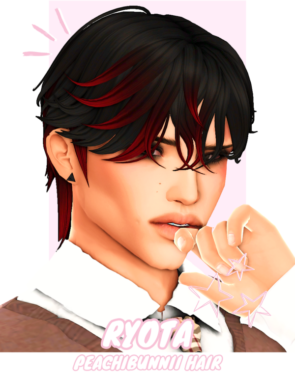 Maxis Match Ryota Hair by simsfinds - The Sims 4 Custom Content