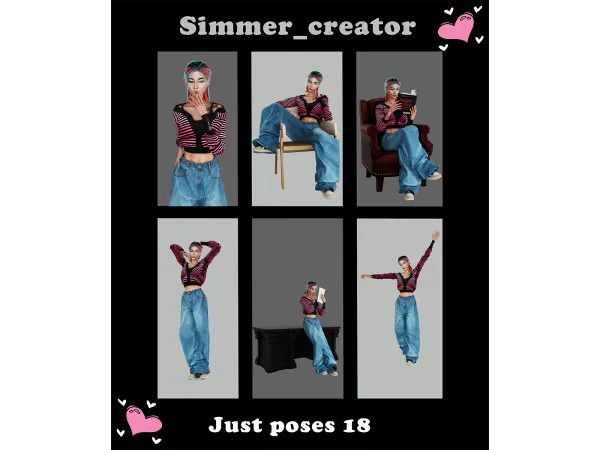Mix Just poses 18 - The Sims 4 Custom Content