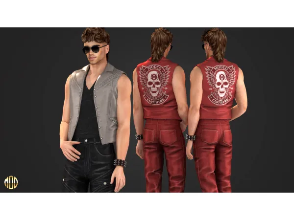 Maxis Match BAD DECISIONS VEST by ModCo Studios - The Sims 4 Custom Content
