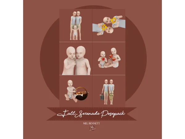 Mix Fall Serenade Posepack - The Sims 4 Custom Content