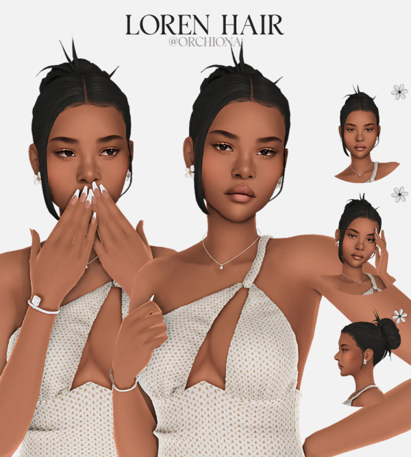 Maxis Match LOREN HAIR by simsfinds - The Sims 4 Custom Content