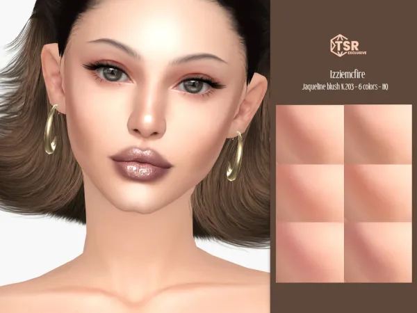 Mix IMF Jaqueline Blush N203 by IzzieMcFire - The Sims 4 Custom Content