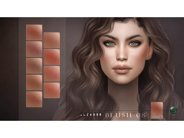 Alpha Blush 08 by RemusSirion - The Sims 4 Custom Content