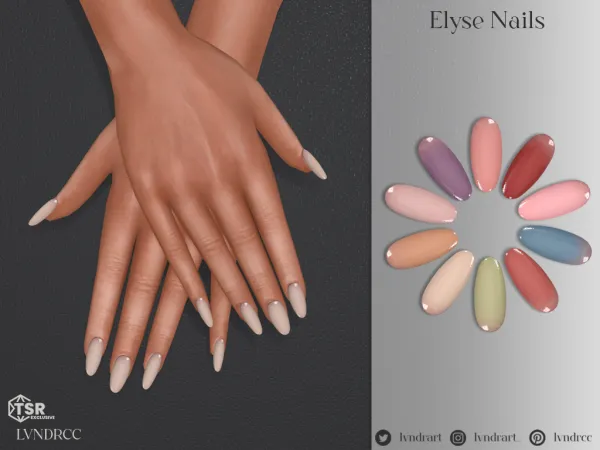 Alpha Elyse Nails - The Sims 4 Custom Content