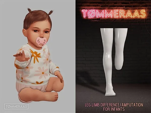 Mix Tu00d8MMERAAS Leg Limb DifferenceAmputation for Infants - The Sims 4 Custom Content