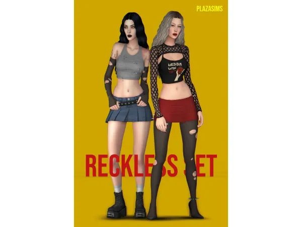 Mix Reckless set by plazasims - The Sims 4 Custom Content