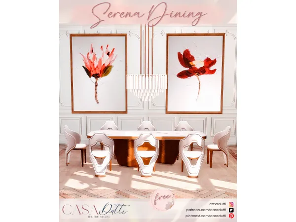 Alpha Serena Dining - The Sims 4 Custom Content