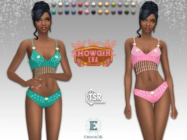 Mix Showgirl Era ErinAOK Womens Costume 090825 - The Sims 4 Custom Content