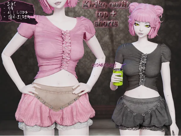 Alpha Keriko outfit by atomiclight - The Sims 4 Custom Content