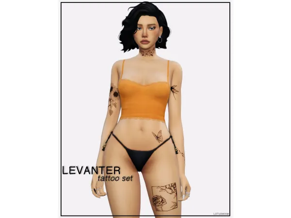 Mix Levanter Tattoo Set - The Sims 4 Custom Content