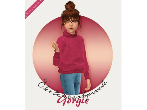 Alpha simiracle image Sketchbookpixels Gorgie Kids Version 3T4 - The Sims 4 Custom Content