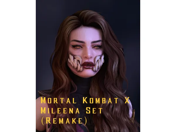 Alpha Mortal Kombat X Mileena Set (Remake) by astya96cc Update - The Sims 4 Custom Content