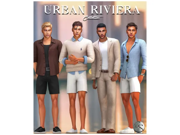Alpha CAMUFLAJE Urban Riviera Male Collection Teaser - The Sims 4 Custom Content