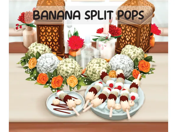 Maxis Match Banana Split Pops by alwaysjustjay - The Sims 4 Custom Content