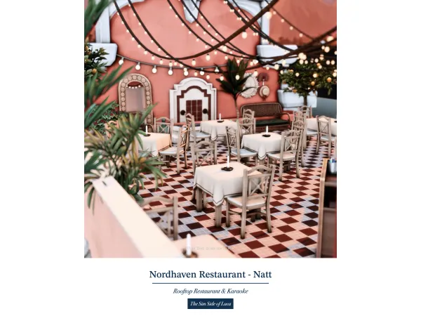 Maxis Match Nordhaven Restaurant Natt by TheSimSideofLuca - The Sims 4 Custom Content