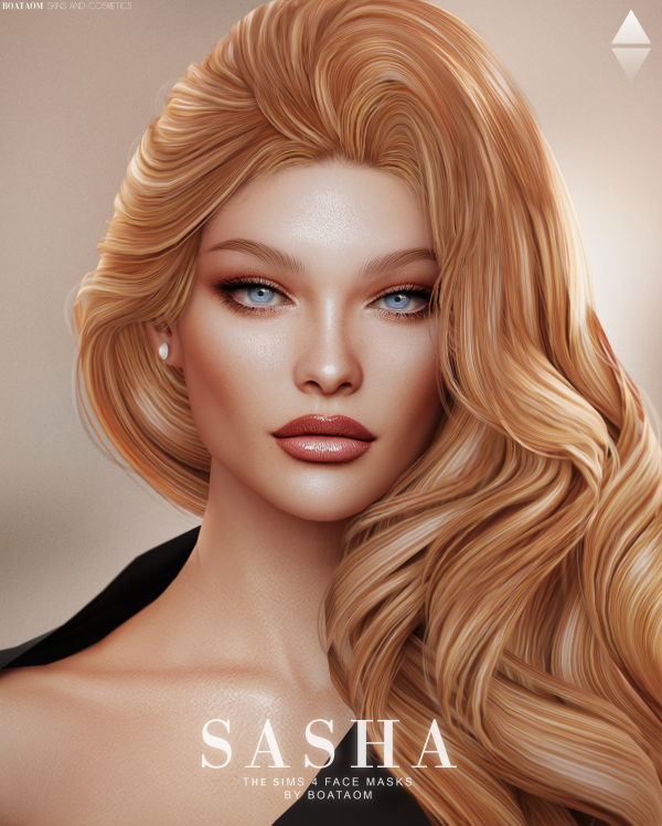 Alpha SASHA FACE MASK by simsfinds - The Sims 4 Custom Content