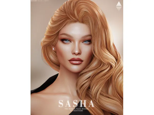 Alpha SASHA FACE MASK by BoatAom - The Sims 4 Custom Content