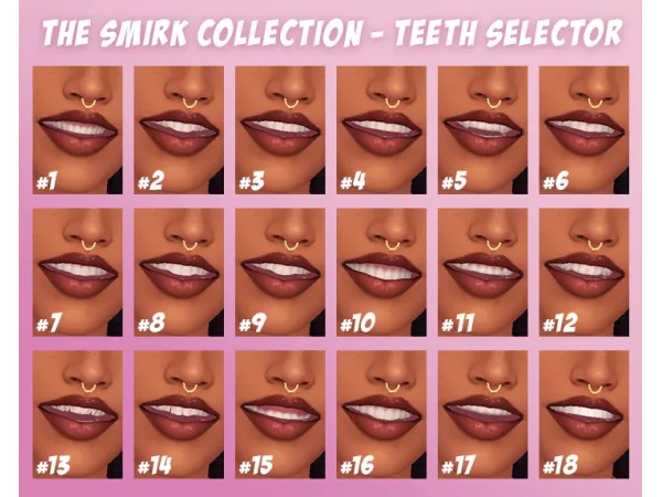 Mix The Smirk Collection by LightDeficient - The Sims 4 Custom Content
