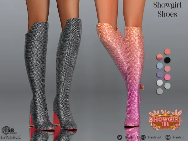 Alpha (Showgirl Era) Showgirl Shoes - The Sims 4 Custom Content