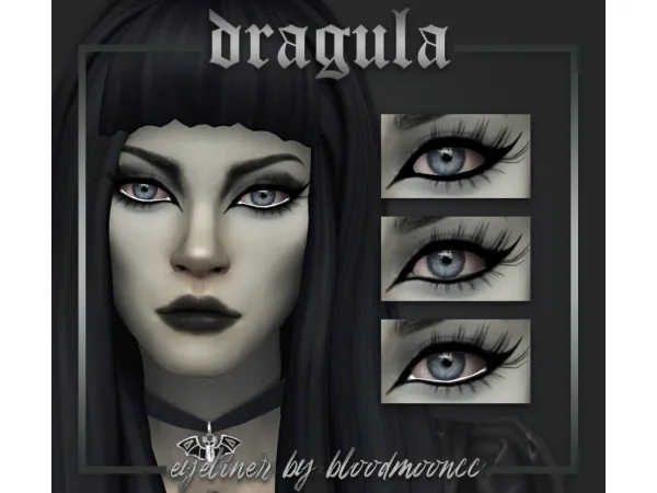 Maxis Match Dragula Eyeliner by bloodmooncc - The Sims 4 Custom Content