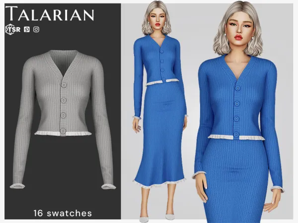 Mix Avianna Knit Cardigan by thesimsresource - The Sims 4 Custom Content