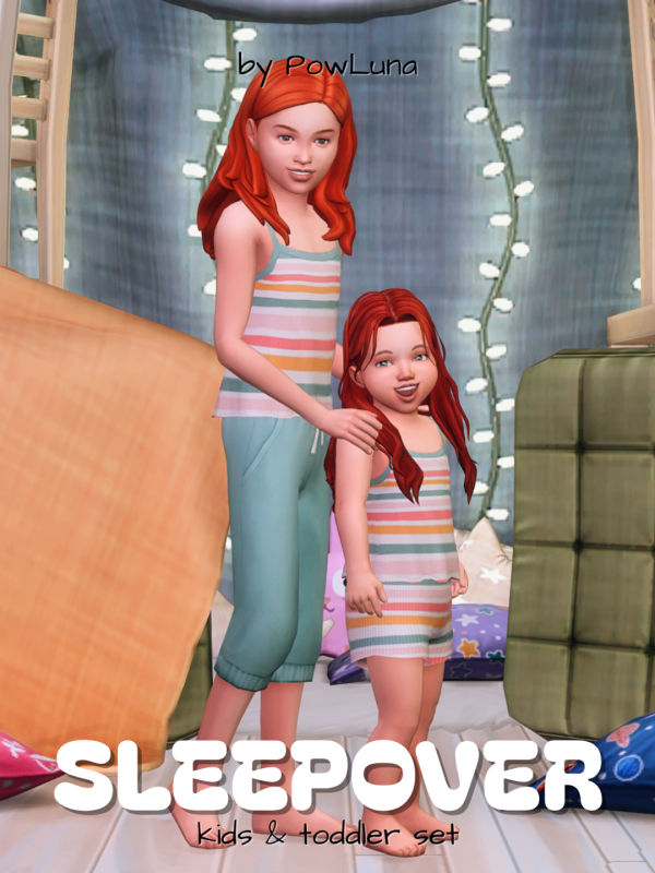 Maxis Match SLEEPOVER set by simsfinds - The Sims 4 Custom Content