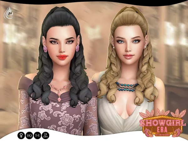 Maxis Match Showgirl Era Showgirl maxis match hairstyle - The Sims 4 Custom Content